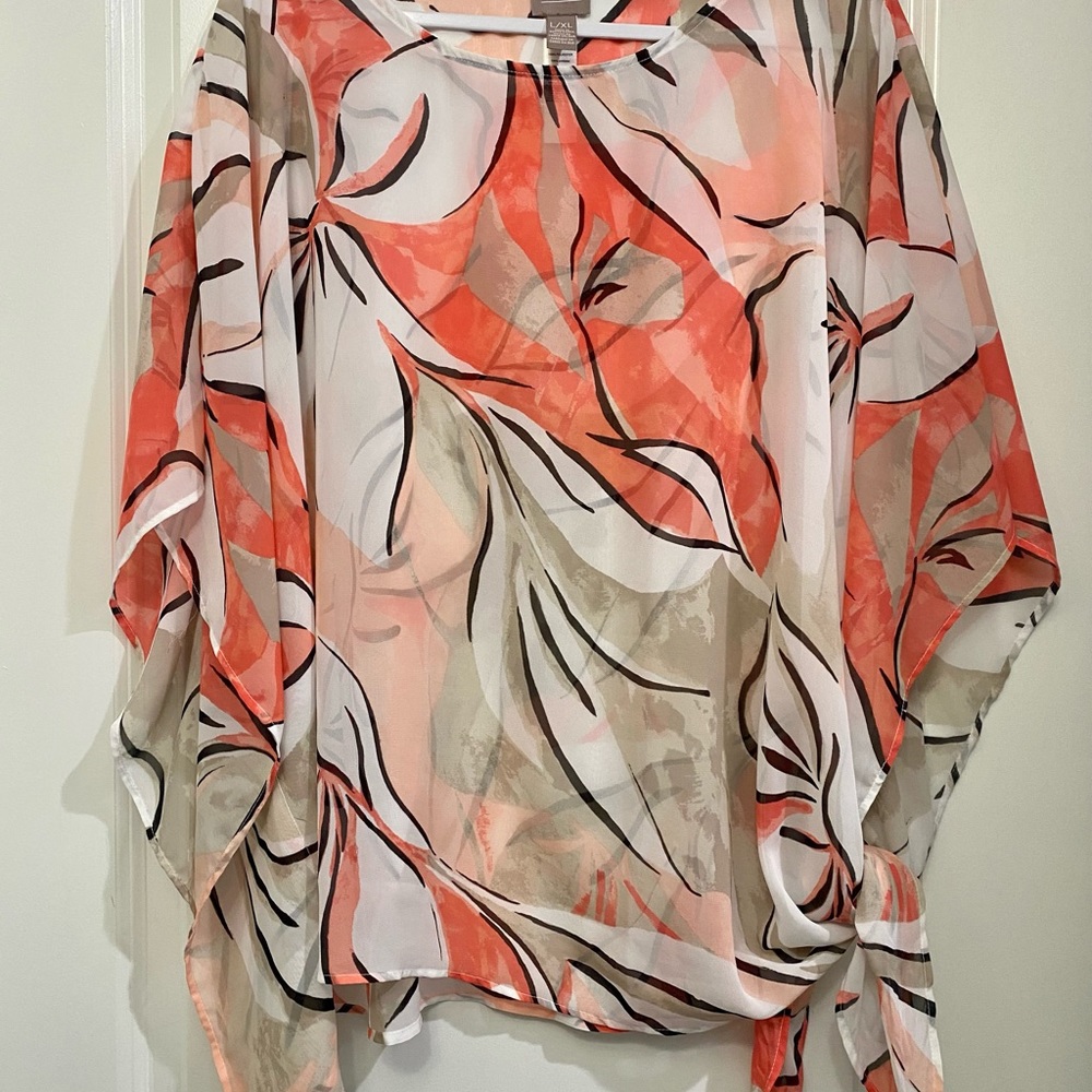 Chico’s Balinese Side Tie Poncho Top